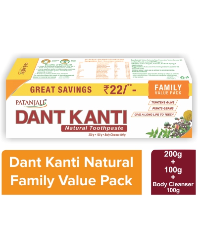 Patanjali Dant Kanti Natural Family Value Pack